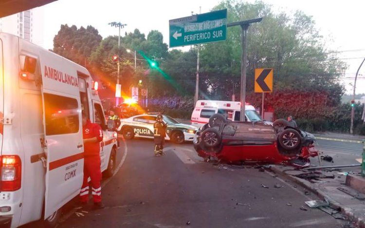 Muere pareja en accidente de transito en la alcaldía Álvaro Obregón, CDMX