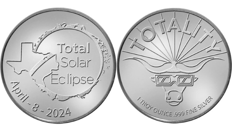 Lanzan moneda conmemorativa por el eclipse solar de este 2024