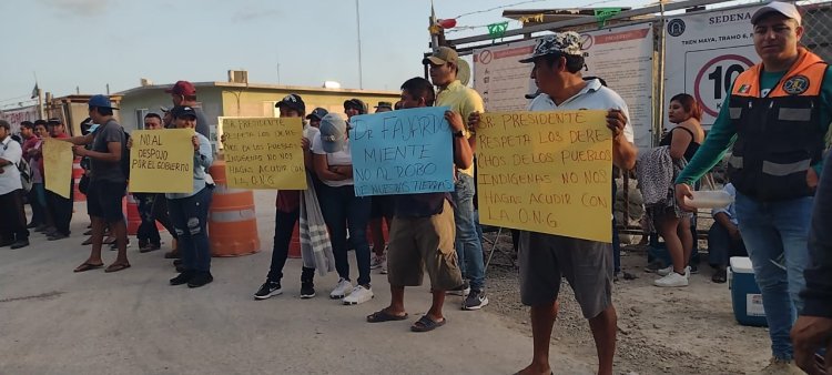 Continúa bloqueo a obras del Tren Maya y bancos de material pétreo en Felipe Carrillo Puerto, Quintana Roo