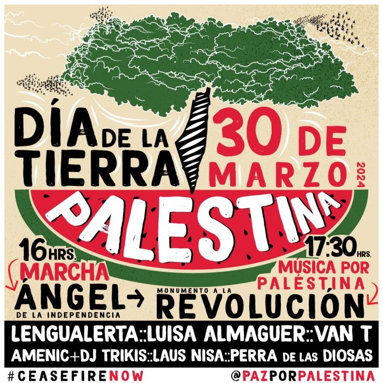 Preparan movilización en solidaridad con Palestina en la CDMX