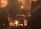 Reportan explosión de cinco pipas de gas LP en Hidalgo