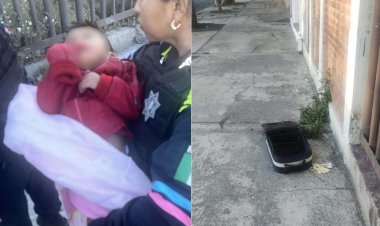 Abandonan a bebé de 2 años dentro de una maleta en Puebla