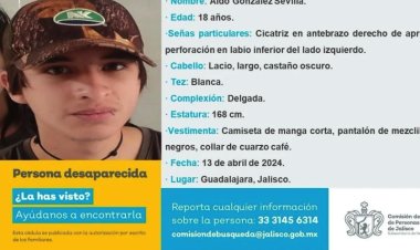 Reportan desaparición de universitario en Guadalajara; se dirigía a su hogar