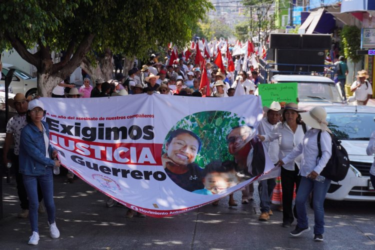 En Chilpancingo, Gro, Antorcha exigió justicia por caso de activistas asesinados hace un año