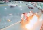 Tragafuegos intenta incendiar a mariachis en Morelia