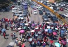 Maestros de la CNTE bloquean Circuito Interior y Reforma en la CDMX
