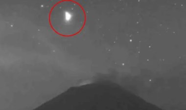 Captan objeto triángular brillante en las cercanías del volcán Popocatépetl