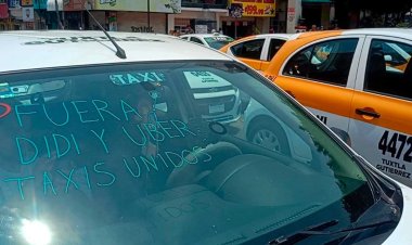 Taxistas amenazan con paro de no quitar DiDi y a Uber de las calles en Chiapas