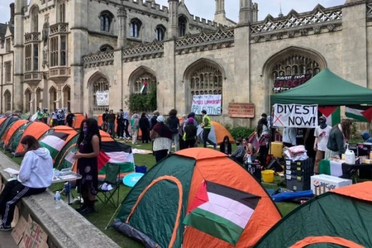 Estudiantes de Oxford y Cambridge se unen a protestas a favor de Palestina