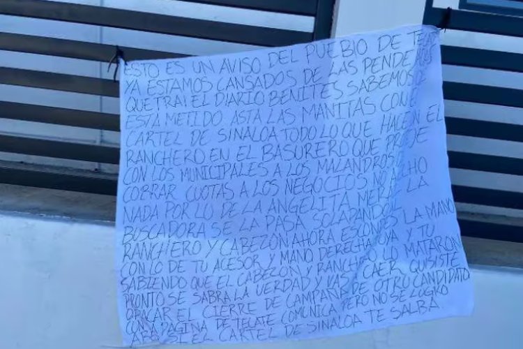 Narcomensaje del Cártel de los Arellano Félix vincula a alcalde de Tecate con Cártel de Sinaloa