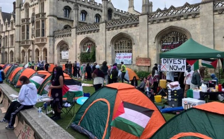 Estudiantes de Oxford y Cambridge se unen a protestas a favor de Palestina