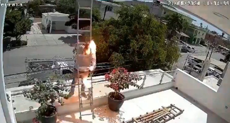 Hombre sobrevive a una descarga eléctrica por tocar cables de alta tensión en Sinaloa