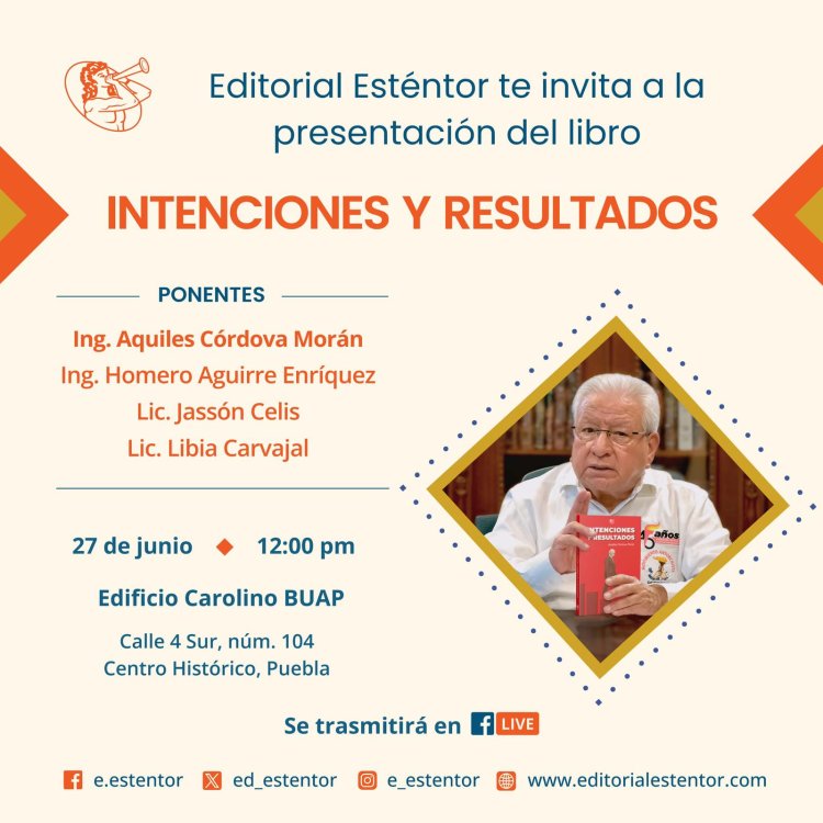 Aquiles Córdova presentará su nuevo libro, "intenciones y resultados", en la BUAP