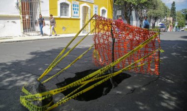 Temporada de lluvias deja 20 socavones en Puebla capital