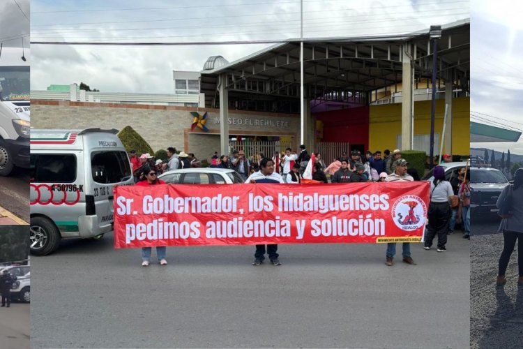 Denuncian antorchistas instalación de retenes para impedir su protesta en informe del gobernador de Hidalgo