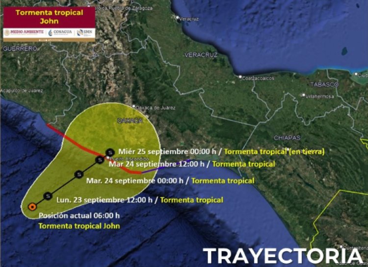 Huracán John impactará México esta semana