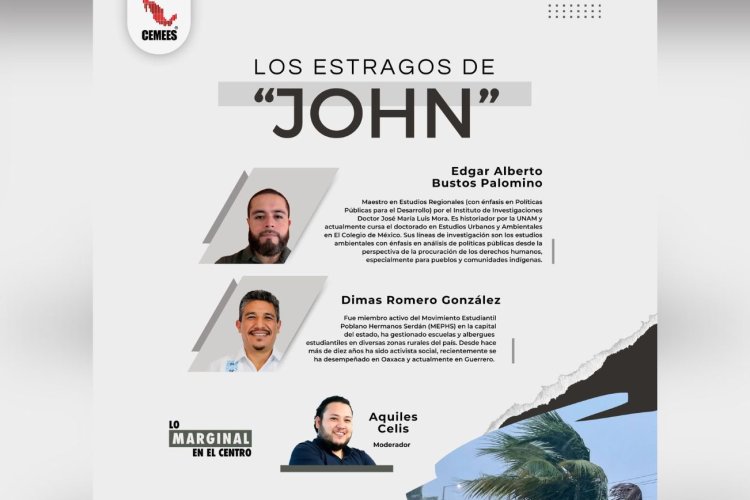Afectaciones de huracán John serán discutidas por analistas