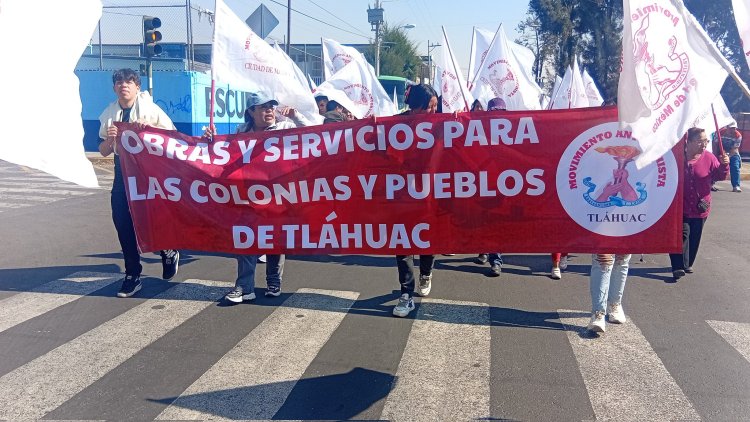 Protestan en Tláhuac; piden agua y otros servicios