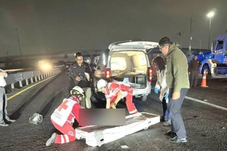 Motociclista muere atropellado en el Circuito Exterior Mexiquense a la altura de Ecatepec