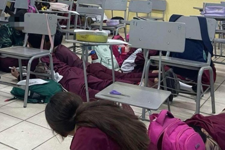 Alumnos de secundaria acaban pecho tierra tras balacera en Culiacán, Sinaloa