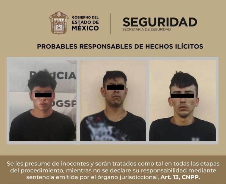Detienen a presuntos responsables del homicidio de servidores públicos de Ocuilan