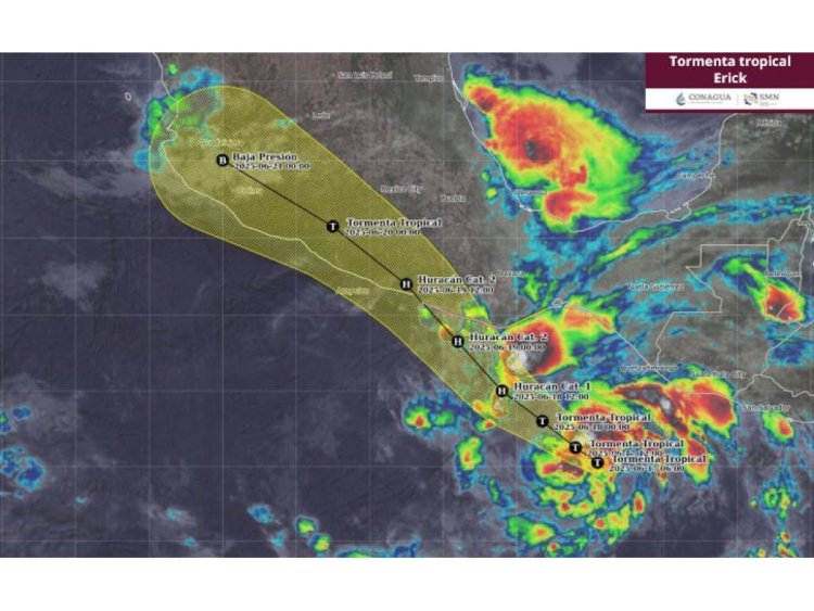 PC alerta por posible impacto en Oaxaca y Guerrero de tormenta tropical Erick
