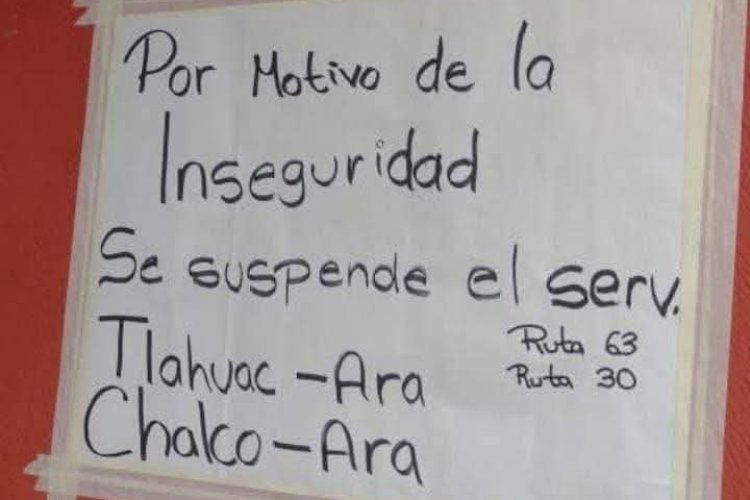 En Valle de Chalco aumentó 63 por ciento el robo en transporte público
