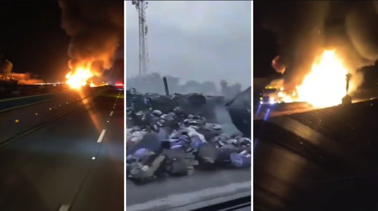 Tráiler se incendia en la México-Puebla y provoca caos vial hacia la CDMX