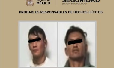 Detienen a dos sujetos en Chimalhuacán; estarían relacionados con homicidios y narcomenudeo