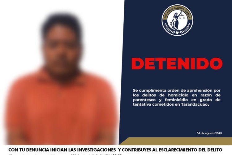 Detienen a hombre que mató de un machetazo a su hijo de 9 años en Guanajuato