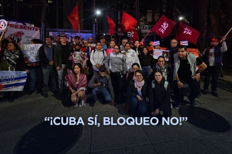 Mexicanos exige fin del bloqueo a Cuba frente a embajada EEUU