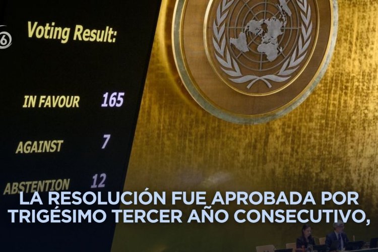 ONU aprueba resolución que insta a EEUU a levantar bloqueo contra Cuba