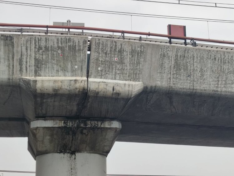 Alertan vecinos que vías de la Línea 12 del Metro se separan