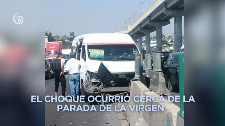 Accidente de combi en la autopista México–Puebla deja varios lesionados