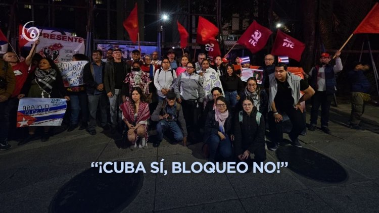 Mexicanos exige fin del bloqueo a Cuba frente a embajada EEUU