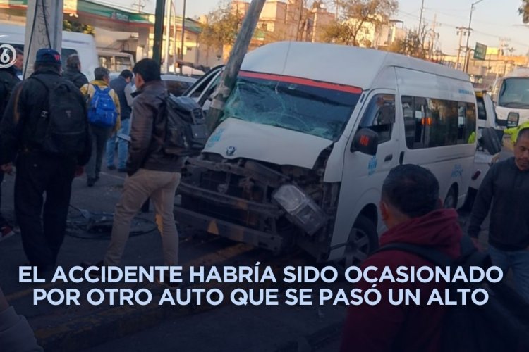 Choque de combi en la calzada Zaragoza deja cinco personas heridas