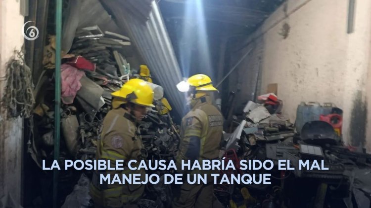 Explosión en taller mecánico de Chimalhuacán deja dos heridos