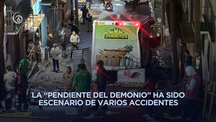 Camión pierde el control en la “Bajada del terror” y causa daños en Álvaro Obregón