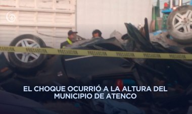 Muere conductor tras chocar contra tráiler en la carretera Texcoco–Lechería