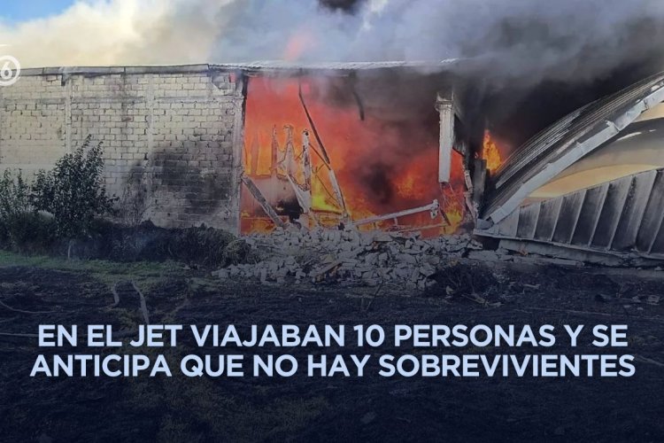 Mueren seis personas en desplome de aeronave cerca del aeropuerto de Toluca