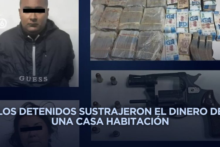 Detienen a dos personas por robo de 7 millones de pesos en Nezahualcóyotl