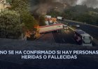 Tráiler choca y explota sobre la México-Toluca a la altura de Cuajimalpa