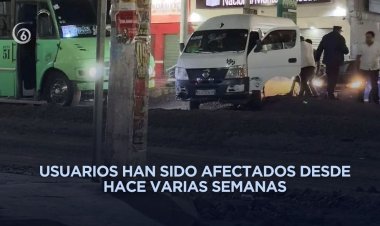 Obras en la México-Texcoco ocasiona daños a vehículos y confusión de conductores