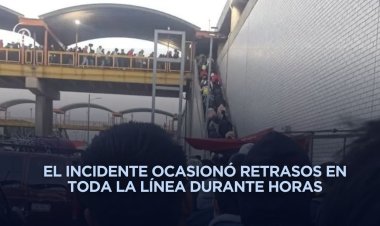 Tren descompuesto ocasiona retrasos y aglomeraciones en Metro La Paz