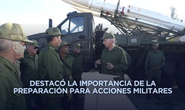 Presidente de Cuba da seguimiento a ejercicios de preparación para defensa