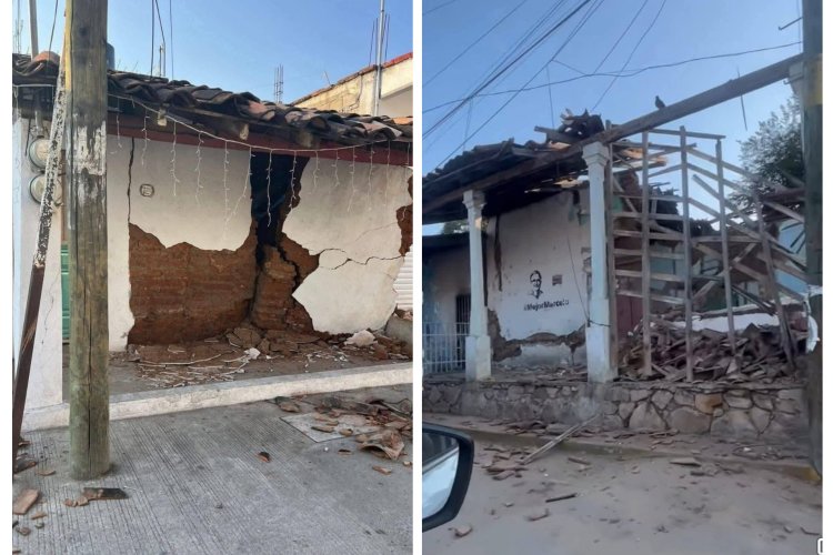 Sismo de 6.5 sacude San Marcos, Guerrero; así quedaron algunas viviendas 