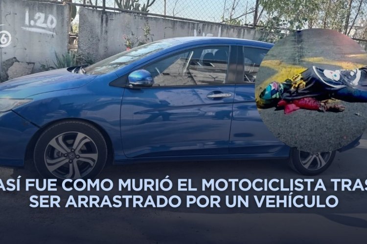 Encuentran abandonado en Nezahualcóyotl auto con el que atropellaron a motociclista en Iztapalapa