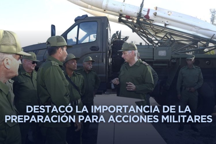Presidente de Cuba da seguimiento a ejercicios de preparación para defensa