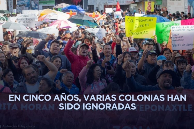 Con protestas, habitantes de Ixtapaluca reclaman obras al gobierno de Felipe Arvizu