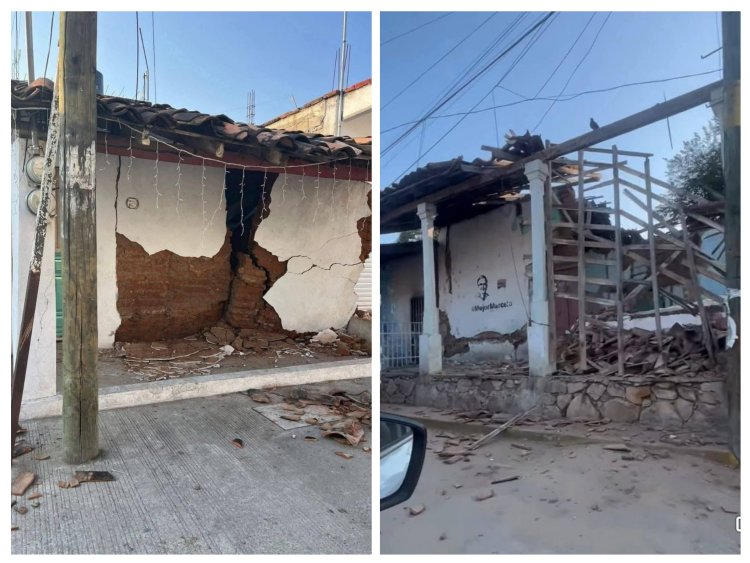 Sismo de 6.5 sacude San Marcos, Guerrero; así quedaron algunas viviendas 